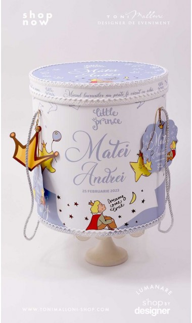 Trusou de botez cu broderie personalizata pentru baieti, Micul print, Le petit prince  5